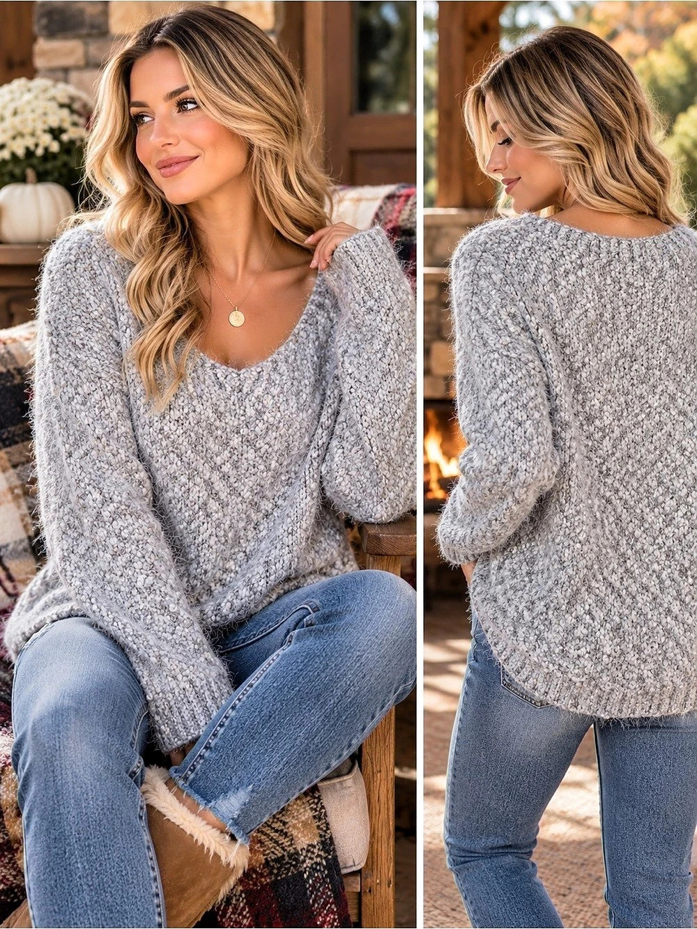 Buffalo David Bitton Gray Crew Neck Sweater Size XL